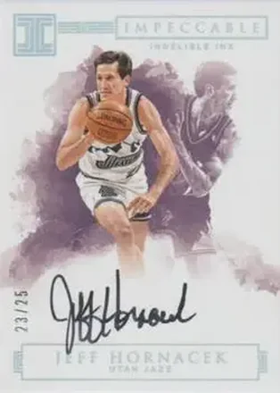 2016-17 Panini Impeccable - Indelible Ink Holo Silver #II-JH - Jeff Hornacek - Utah Jazz