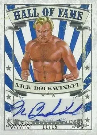 2016 Leaf Signature Series - Hall of Fame Autographs Blue #HOF-06 - Nick Bockwinkel