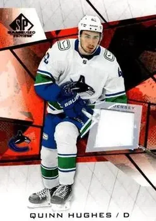 2021-22 SP Game Used - Red Jersey #15 - Quinn Hughes - Vancouver Canucks