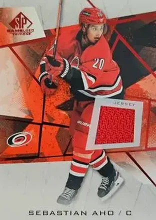 2021-22 SP Game Used - Red Jersey #17 - Sebastian Aho - Carolina Hurricanes