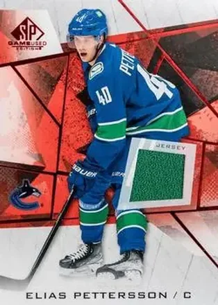 2021-22 SP Game Used - Red Jersey #27 - Elias Pettersson - Vancouver Canucks