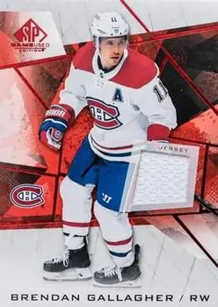 2021-22 SP Game Used - Red Jersey #57 - Brendan Gallagher - Montreal Canadiens