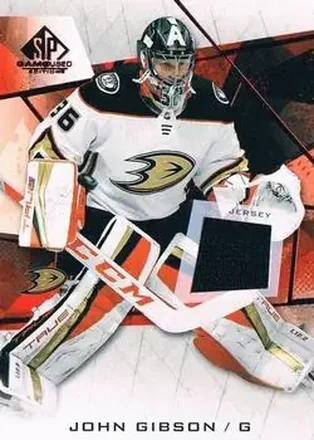 2021-22 SP Game Used - Red Jersey #62 - John Gibson - Anaheim Ducks