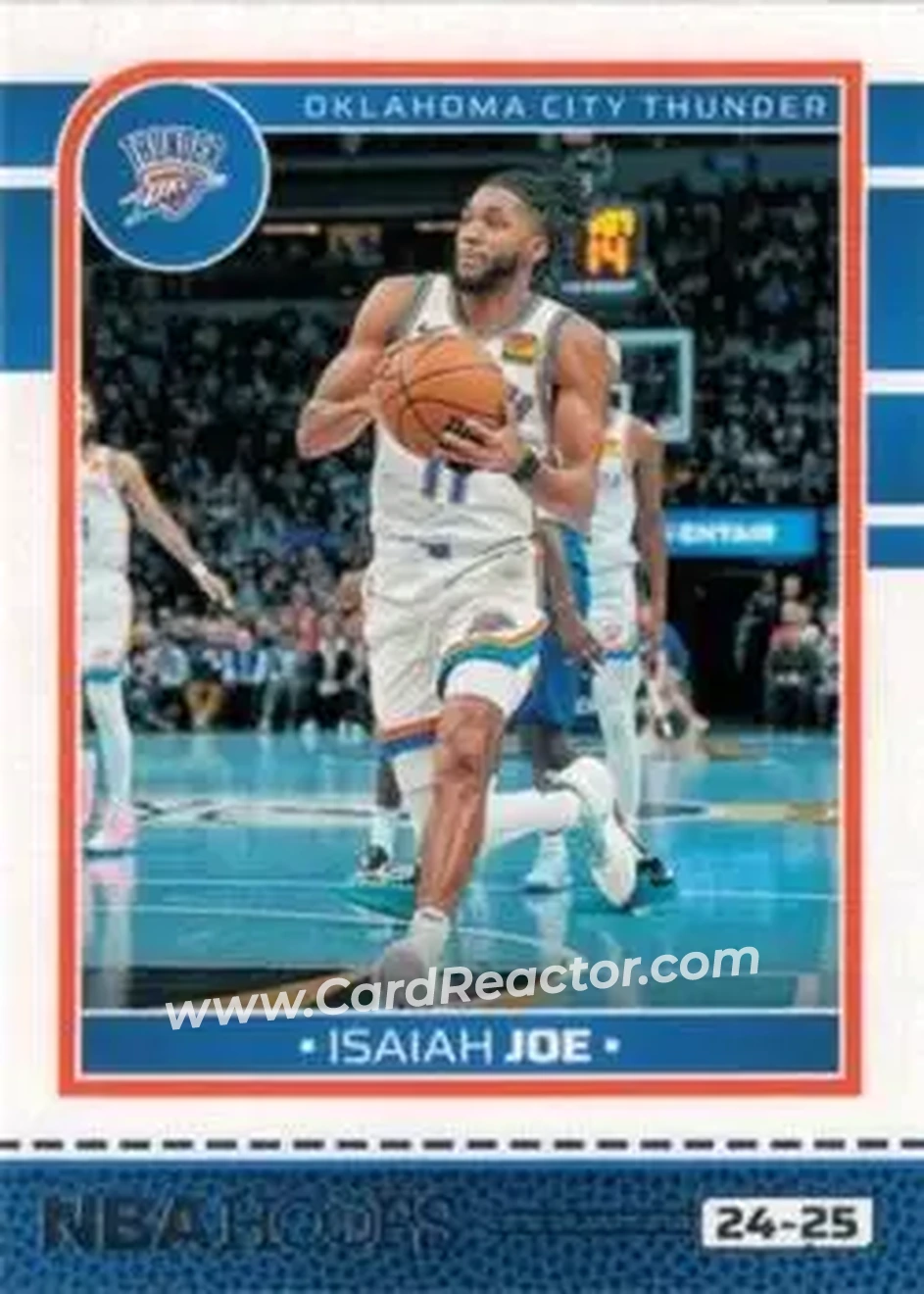 2024-25 Hoops #19 - Isaiah Joe - Oklahoma City Thunder - Front 2024-25 Hoops #19 - Isaiah Joe - Oklahoma City Thunder - Front