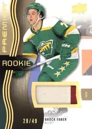 2023-24 Upper Deck Premier - Memorabilia Patch #104 - Brock Faber - Minnesota Wild