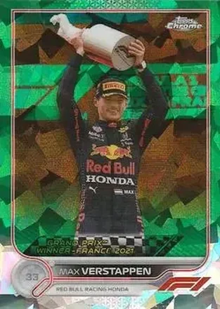 2022 Topps Chrome Sapphire Edition Formula 1 - Green #157 - Max Verstappen - Red Bull Racing