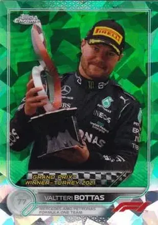 2022 Topps Chrome Sapphire Edition Formula 1 - Green #166 - Valtteri Bottas - Mercedes-AMG Petronas Formula One Team