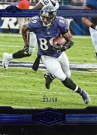 2016 Panini Plates & Patches - Blue #8 - Steve Smith Sr. - Baltimore Ravens