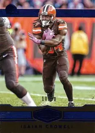 2016 Panini Plates & Patches - Blue #24 - Isaiah Crowell - Cleveland Browns