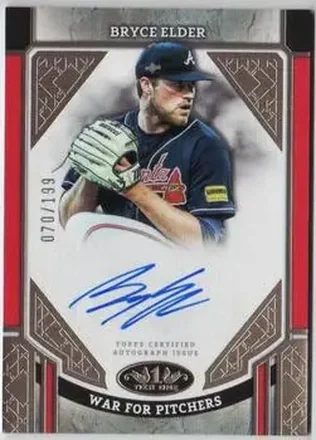 2024 Topps Tier One - Advanced Stats Stars Autographs #ASA-BE - Bryce Elder - Atlanta Braves