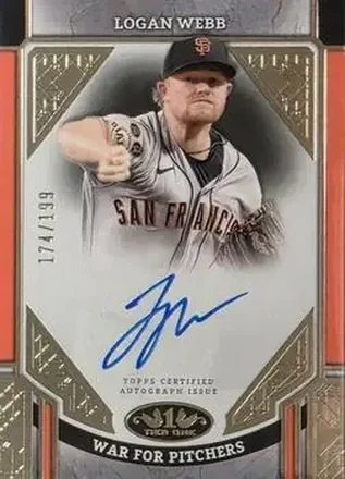 2024 Topps Tier One - Advanced Stats Stars Autographs #ASA-LW - Logan Webb - San Francisco Giants