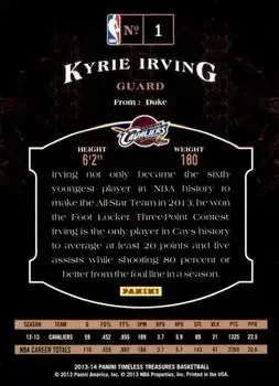 Back of Kyrie Irving