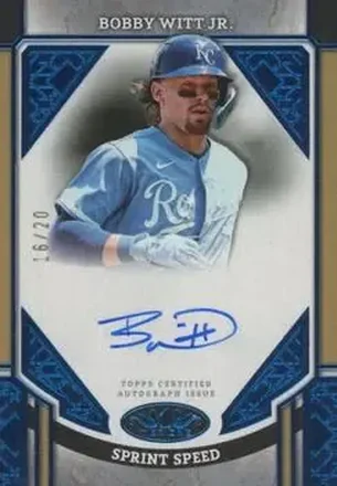 2024 Topps Tier One - Advanced Stats Stars Autographs Blue Foil #ASA-BW - Bobby Witt Jr. - Kansas City Royals