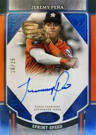 2024 Topps Tier One - Advanced Stats Stars Autographs Blue Foil #ASA-JP - Jeremy Peña - Houston Astros