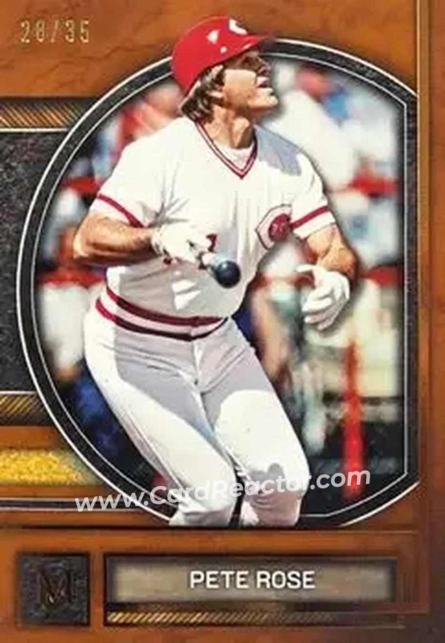 2025 Topps Museum Collection - Bronze #80 - Pete Rose - Cincinnati Reds - Front