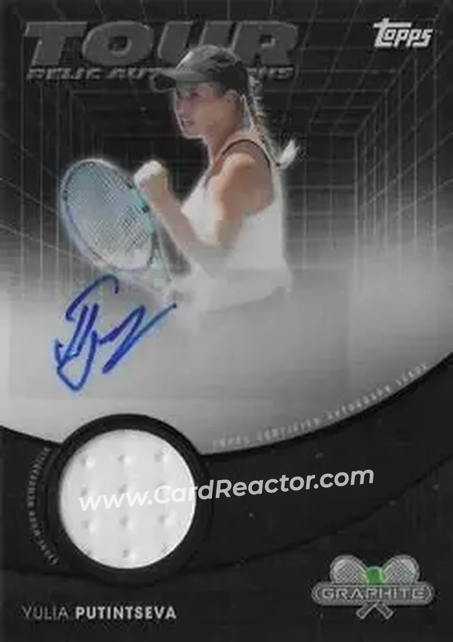 2026 Topps Graphite - Tour Relic Autographs #TRA-YPA - Yulia Putintseva - Front