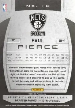 Back of Paul Pierce