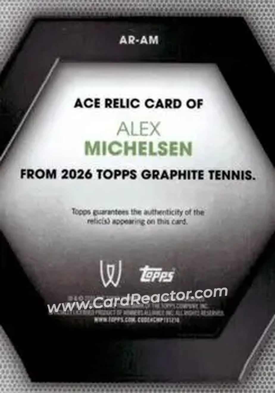 2026 Topps Graphite - Ace Relics #AR-AM - Alex Michelsen - Back