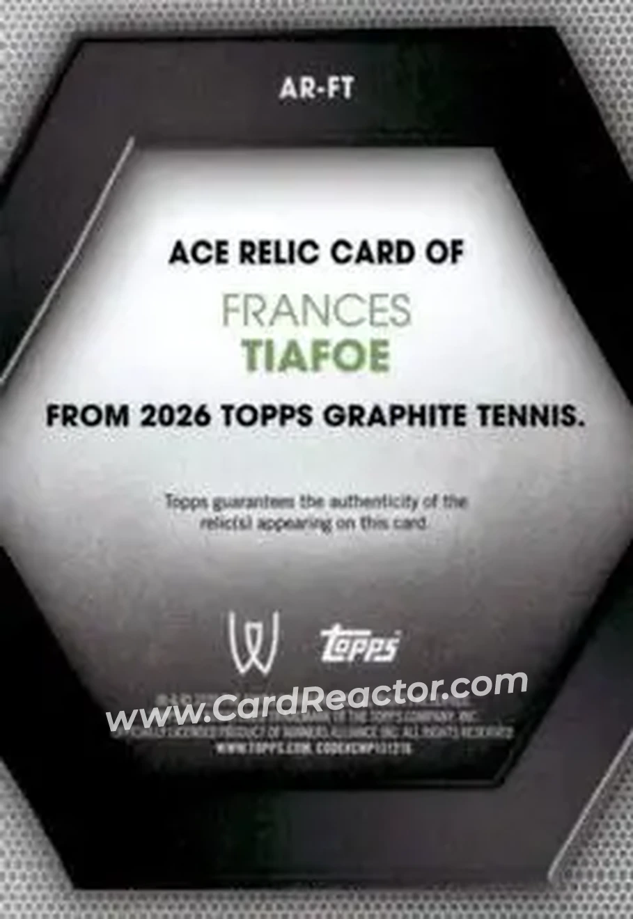 2026 Topps Graphite - Ace Relics #AR-FT - Frances Tiafoe - Back