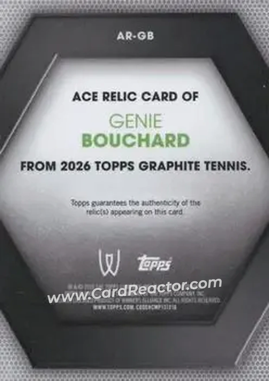 2026 Topps Graphite - Ace Relics #AR-GB - Genie Bouchard - Back