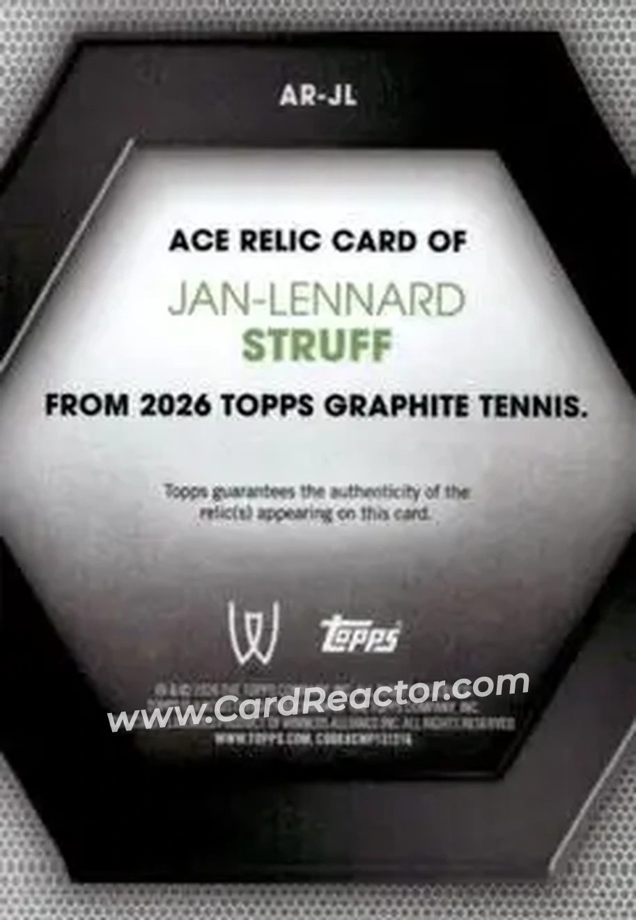 2026 Topps Graphite - Ace Relics #AR-JL - Jan-Lennard Struff - Back