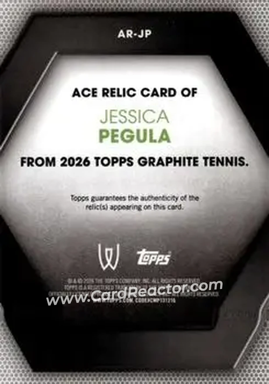 2026 Topps Graphite - Ace Relics #AR-JP - Jessica Pegula - Back