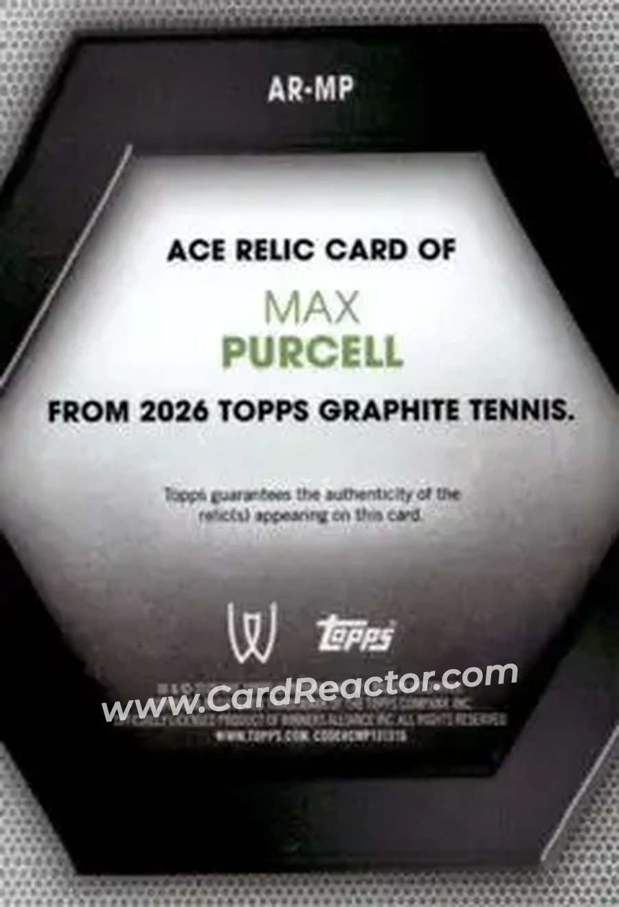 2026 Topps Graphite - Ace Relics #AR-MP - Max Purcell - Back 2026 Topps Graphite - Ace Relics #AR-MP - Max Purcell - Back