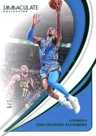 2023-24 Panini Immaculate Collection - Green #59 - Shai Gilgeous-Alexander - Oklahoma City Thunder
