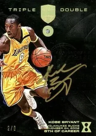 2017-18 Panini Kobe Eminence - Triple Double Diamond Autographs #6 - Kobe Bryant - Los Angeles Lakers
