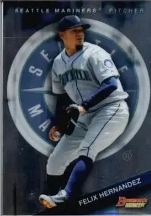 2015 Bowman's Best #5 - Felix Hernandez - Seattle Mariners