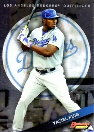 2015 Bowman's Best #10 - Yasiel Puig - Los Angeles Dodgers