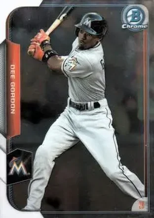 2015 Bowman Chrome #8 - Dee Gordon - Miami Marlins