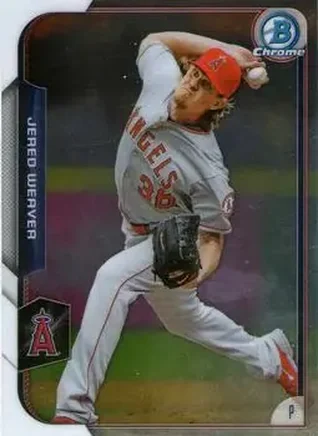 2015 Bowman Chrome #11 - Jered Weaver - Los Angeles Angels