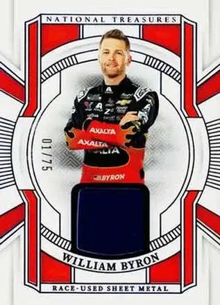 2025 Panini National Treasures - Race Used Sheet Metal Blue #RUS-WBN - William Byron - Hendrick Motorsports