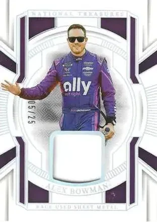 2025 Panini National Treasures #RUS-ABN Race Used Sheet Metal Holo Silver Alex Bowman