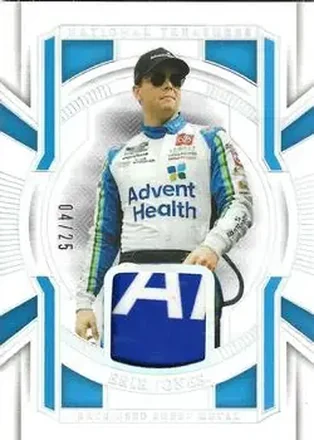 2025 Panini National Treasures #RUS-EJS Race Used Sheet Metal Holo Silver Erik Jones