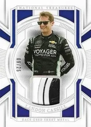 2025 Panini National Treasures #RUS-LCL Race Used Sheet Metal Holo Silver Landon Cassill