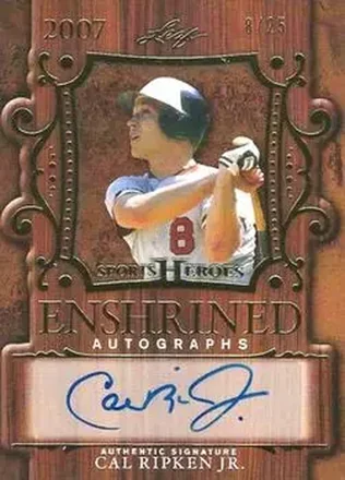 2016 Leaf Sports Heroes - Enshrined Autographs Gold #EA-CRJ - Cal Ripken