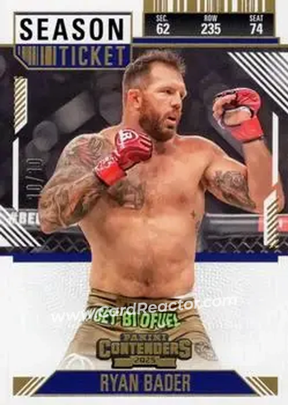 2025 Panini Contenders PFL - Season Ticket Gold #94 - Ryan Bader - Front