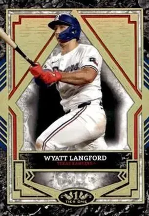 2025 Topps Tier One - Holo Gold Foil #70 - Wyatt Langford - Texas Rangers