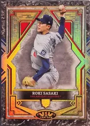 2025 Topps Tier One - Holo Gold Foil #75 - Roki Sasaki - Los Angeles Dodgers