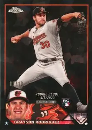 2023 Topps Chrome Update Sapphire Edition - Black #USCS35 - Grayson Rodriguez - Baltimore Orioles
