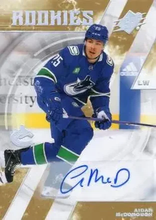 2023-24 SPx - Autographs #132 - Aidan McDonough - Vancouver Canucks