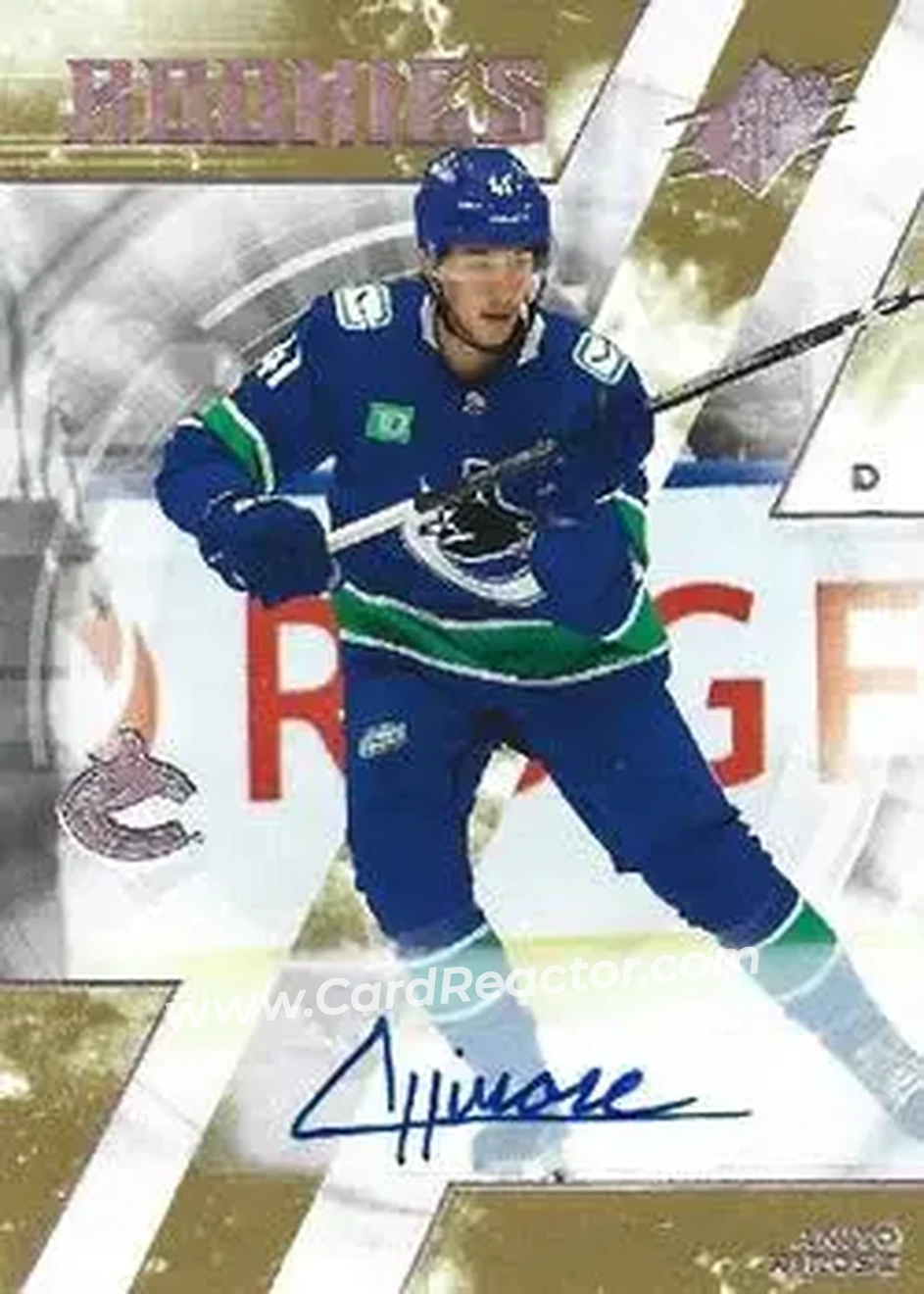 2023-24 SPx - Autographs #153 - Akito Hirose - Vancouver Canucks - Front