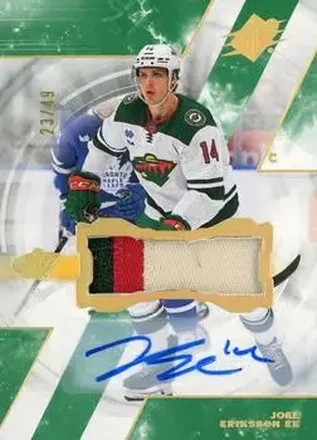 2023-24 SPx - Autographs Patch #10 - Joel Eriksson Ek - Minnesota Wild