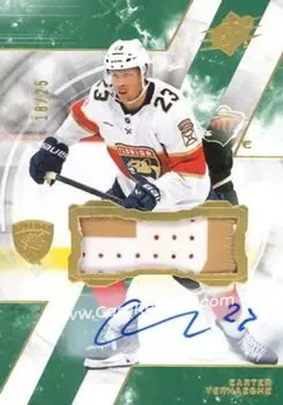 2023-24 SPx - Autographs Patch #56 - Carter Verhaeghe - Florida Panthers - Front