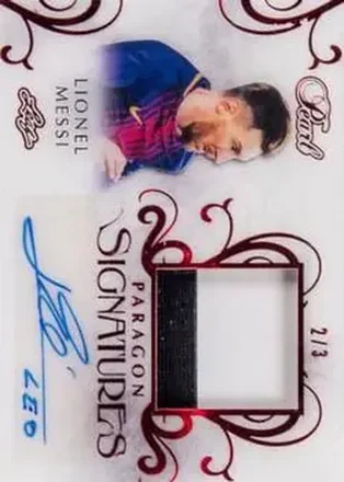 2018-19 Leaf Pearl - Paragon Signatures Red #PS-LM1 - Messi
