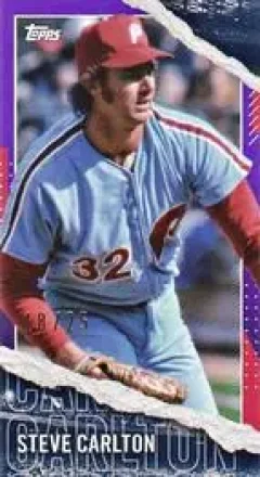 2020 Topps Rip - Mini Cards Purple #M-30 - Steve Carlton - Philadelphia Phillies