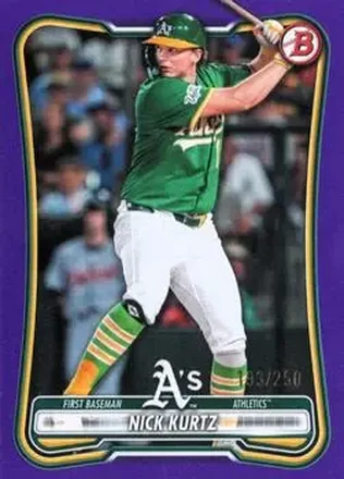 2026 Bowman - Purple Pattern #10 - Nick Kurtz - Athletics