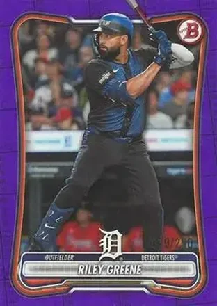 2026 Bowman - Purple Pattern #48 - Riley Greene - Detroit Tigers